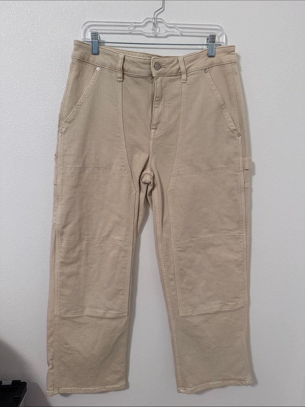 Vigoss Beige Carpenter straight jeans